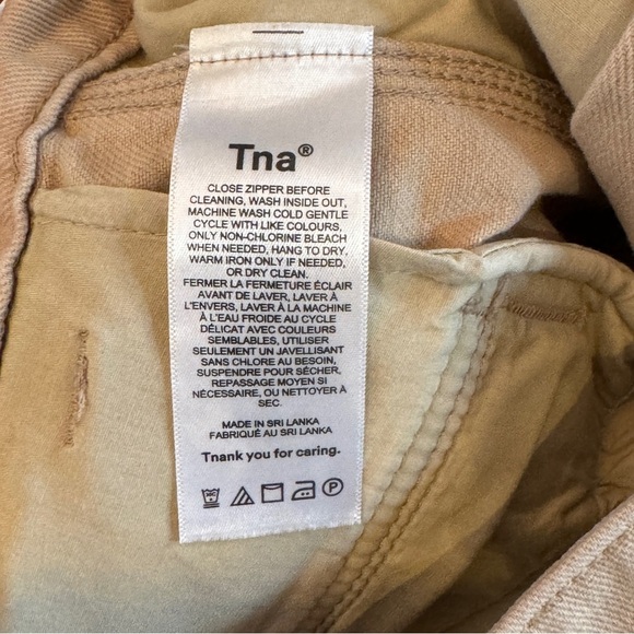Aritzia TNA Corbett Cargo Pant Size 12 Tan Loose Baggy Wide Leg 90s Y2K Utility - Picture 11 of 16